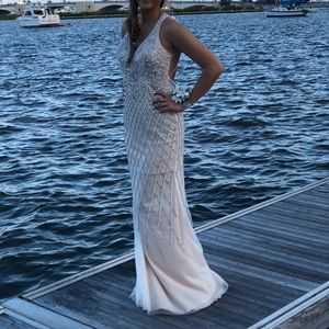Jovani size 4 Nude beaded dress
